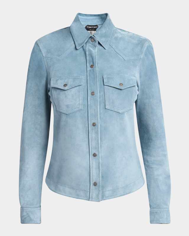 Button Down Suede Top